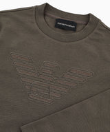EMPORIO ARMANI Eagle logo embroidered top