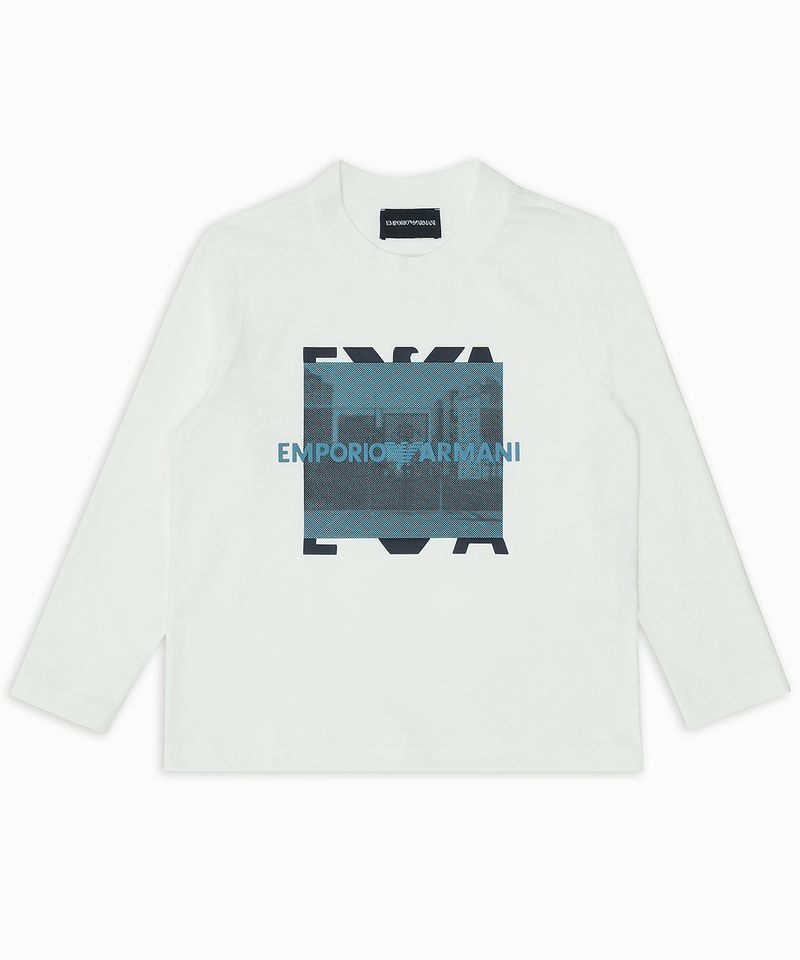 EMPORIO ARMANI バスケットボールコートプリントコンフォートフィットASVカットソー