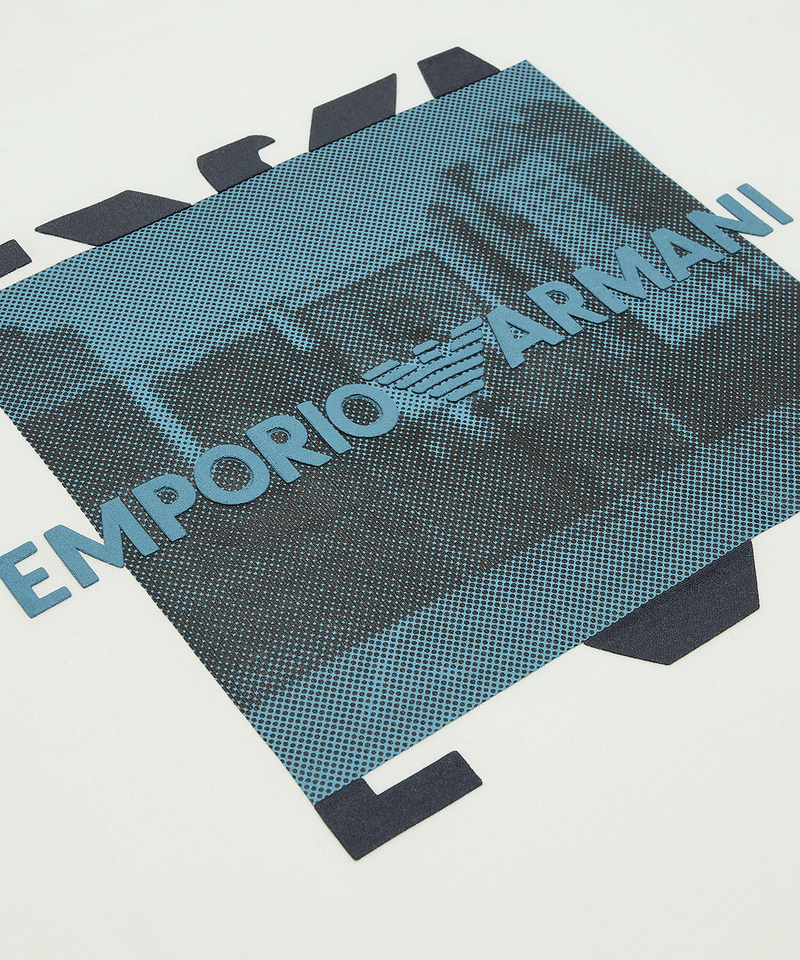 EMPORIO ARMANI バスケットボールコートプリントコンフォートフィットASVカットソー