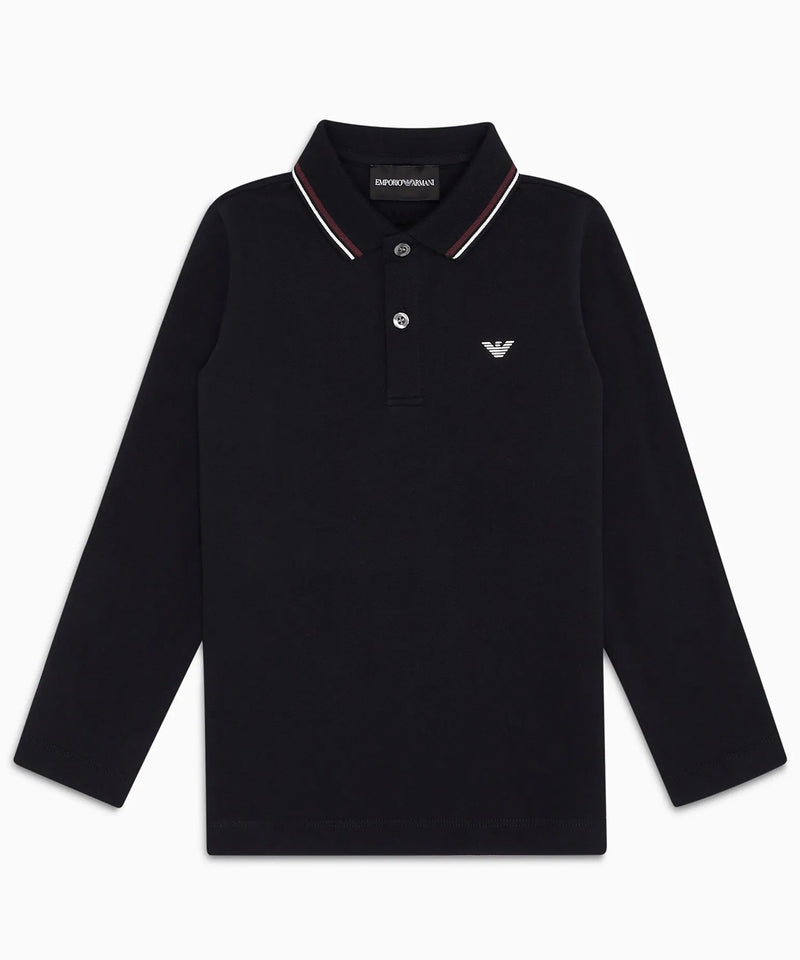 EMPORIO ARMANI ストレッチピケ カラートリムポロシャツ ★