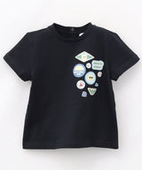 EMPORIO ARMANI BABY logo embroidered color block cut and sew