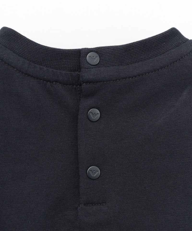 EMPORIO ARMANI BABY logo embroidered color block cut and sew