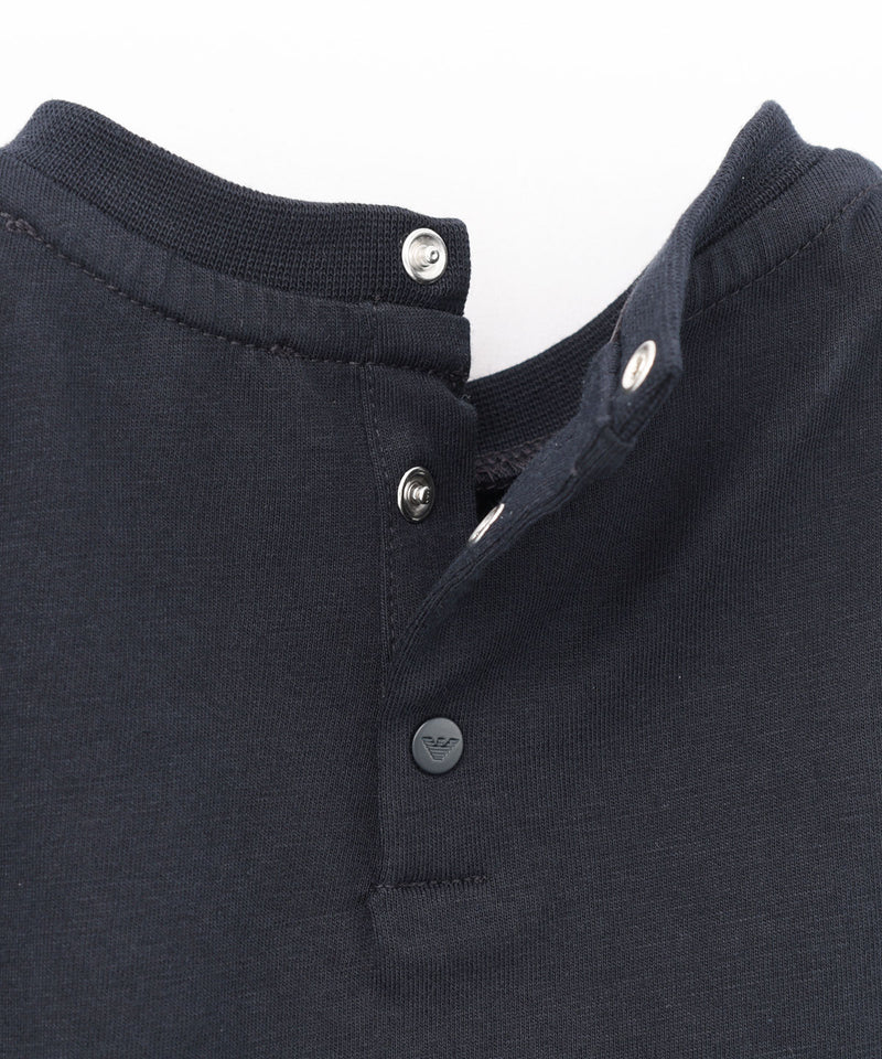 EMPORIO ARMANI BABY logo embroidered color block cut and sew
