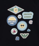 EMPORIO ARMANI BABY logo embroidered color block cut and sew
