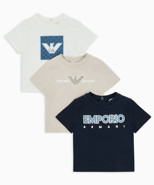 EMPORIO ARMANI BABY グラフィックデザインロゴプリントASVカットソー3枚セット