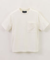 EMPORIO ARMANI logo embroidered interlock jersey ASV cut and sew