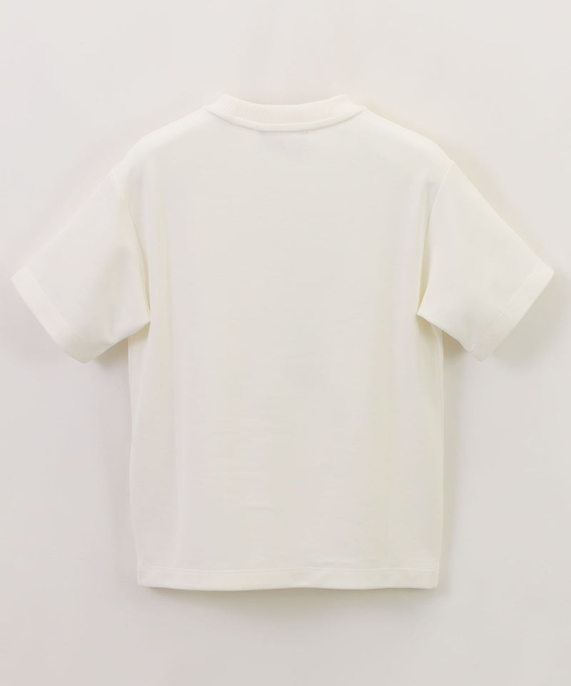 EMPORIO ARMANI logo embroidered interlock jersey ASV cut and sew