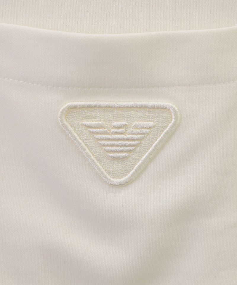 EMPORIO ARMANI logo embroidered interlock jersey ASV cut and sew
