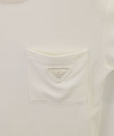EMPORIO ARMANI logo embroidered interlock jersey ASV cut and sew