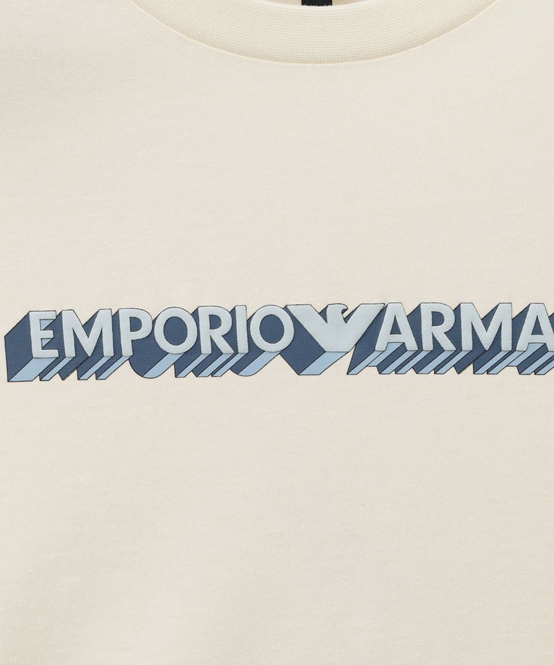 EMPORIO ARMANI logo print ASV cut and sew 2 piece set