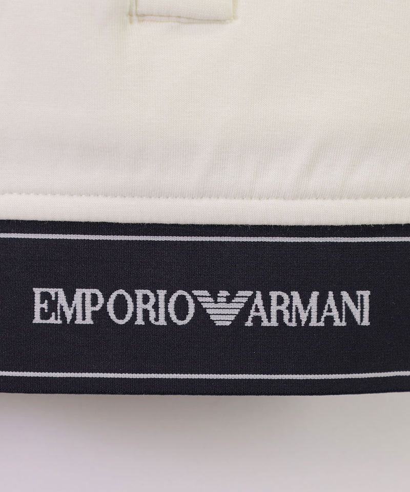 EMPORIO ARMANI ダブルジャージー製 ジップ＆ロゴストライプ スウェットブルゾン５