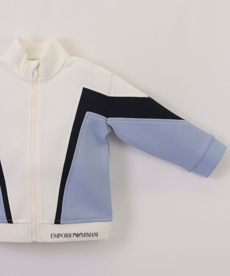EMPORIO ARMANI BABY カラーブロックディテールフルジップスウェット５