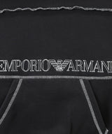 EMPORIO ARMANI フード＆コントラストロゴオーガニックジャージーオーバーサイズスウェット３