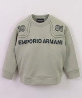 EMPORIO ARMANI パイピング＆Emporio Armani 1981立体刺繍オーバーサイズスウェット1