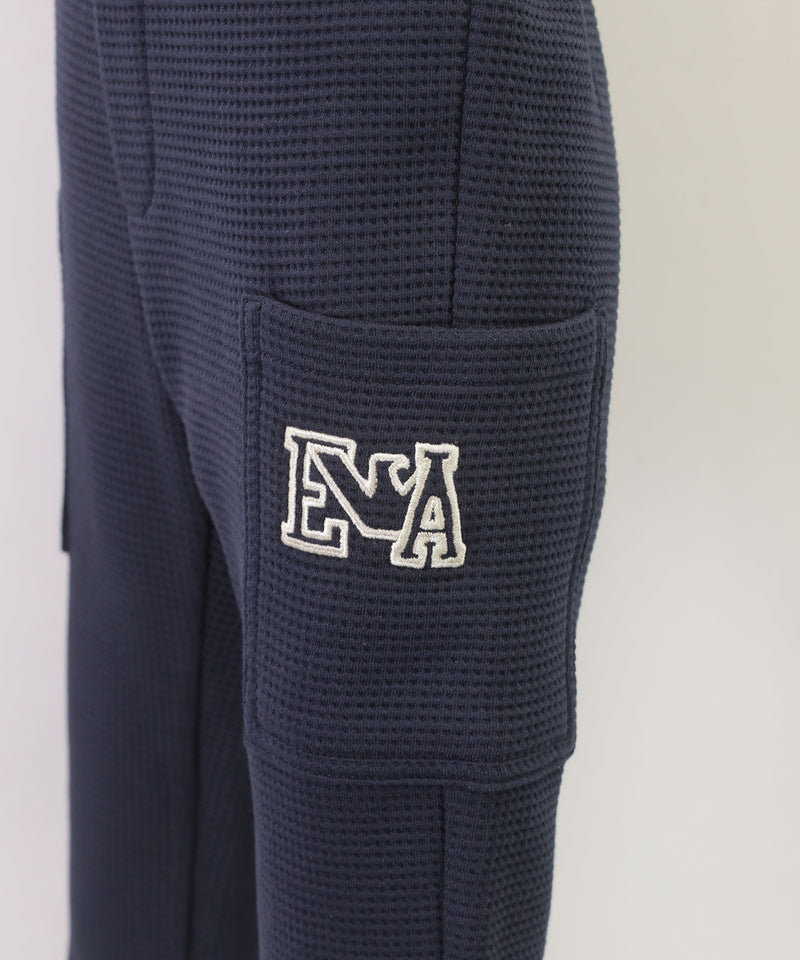 EMPORIO ARMANI BABY EA刺繍テクスチャードジャージー伸縮ウエストパンツ3