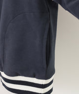 EMPORIO ARMANI Piping and logo embroidered comfort fit hooded sweatshirt 