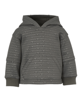 EMPORIO ARMANI BABY All-over logo lettering hooded sweatshirt 