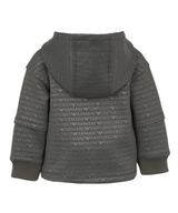 EMPORIO ARMANI BABY All-over logo lettering hooded sweatshirt 