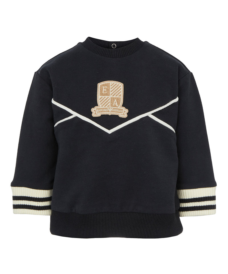 EMPORIO ARMANI BABY logo emblem patch sweatshirt
