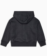 EMPORIO ARMANIスナップボタン＆オールオーバーロゴレタリングフード付きオーバーサイズフィットスウェット42-400224027-06 10Y(142cm)