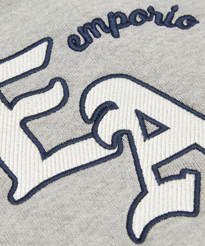 EMPORIO ARMANI Oversized logo embroidered oversized sweatshirt