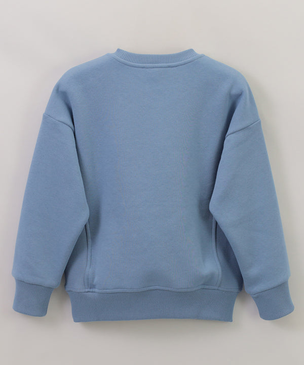 EMPORIO ARMANI oversized sweatshirt with embroidered EA logo emblem