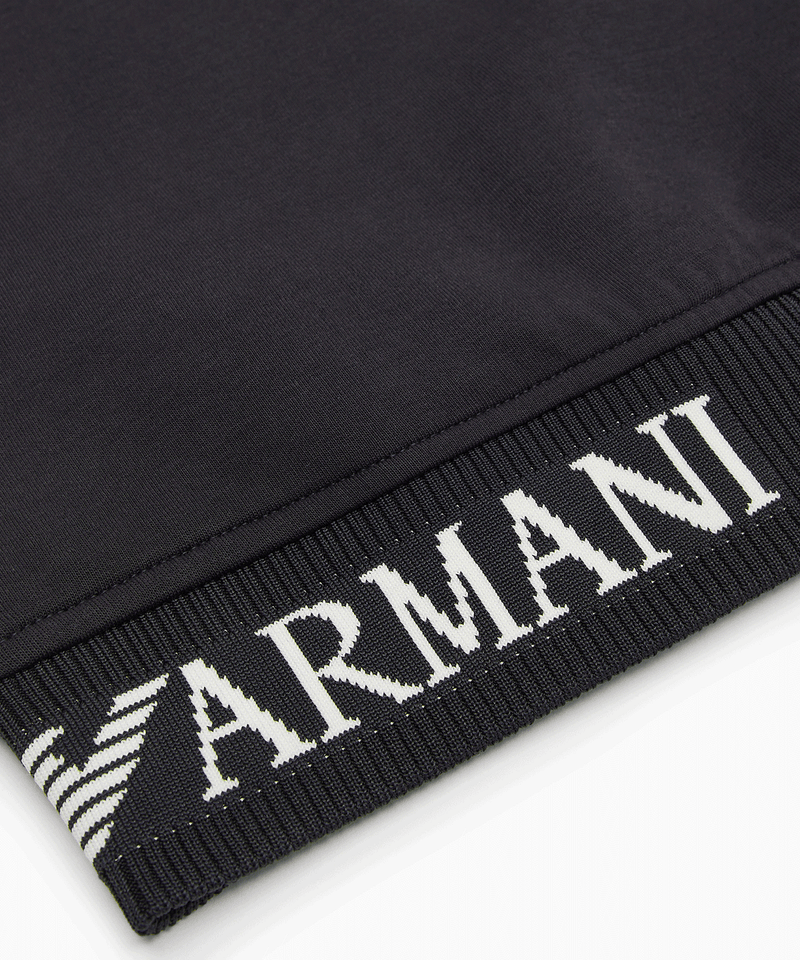EMPORIO ARMANI ジャカードロゴダブルジャージーコンフォートフィットスウェット ★