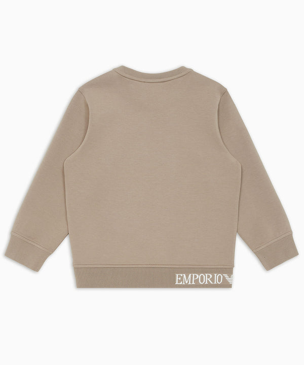 EMPORIO ARMANI Jacquard logo double jersey comfort fit sweatshirt
