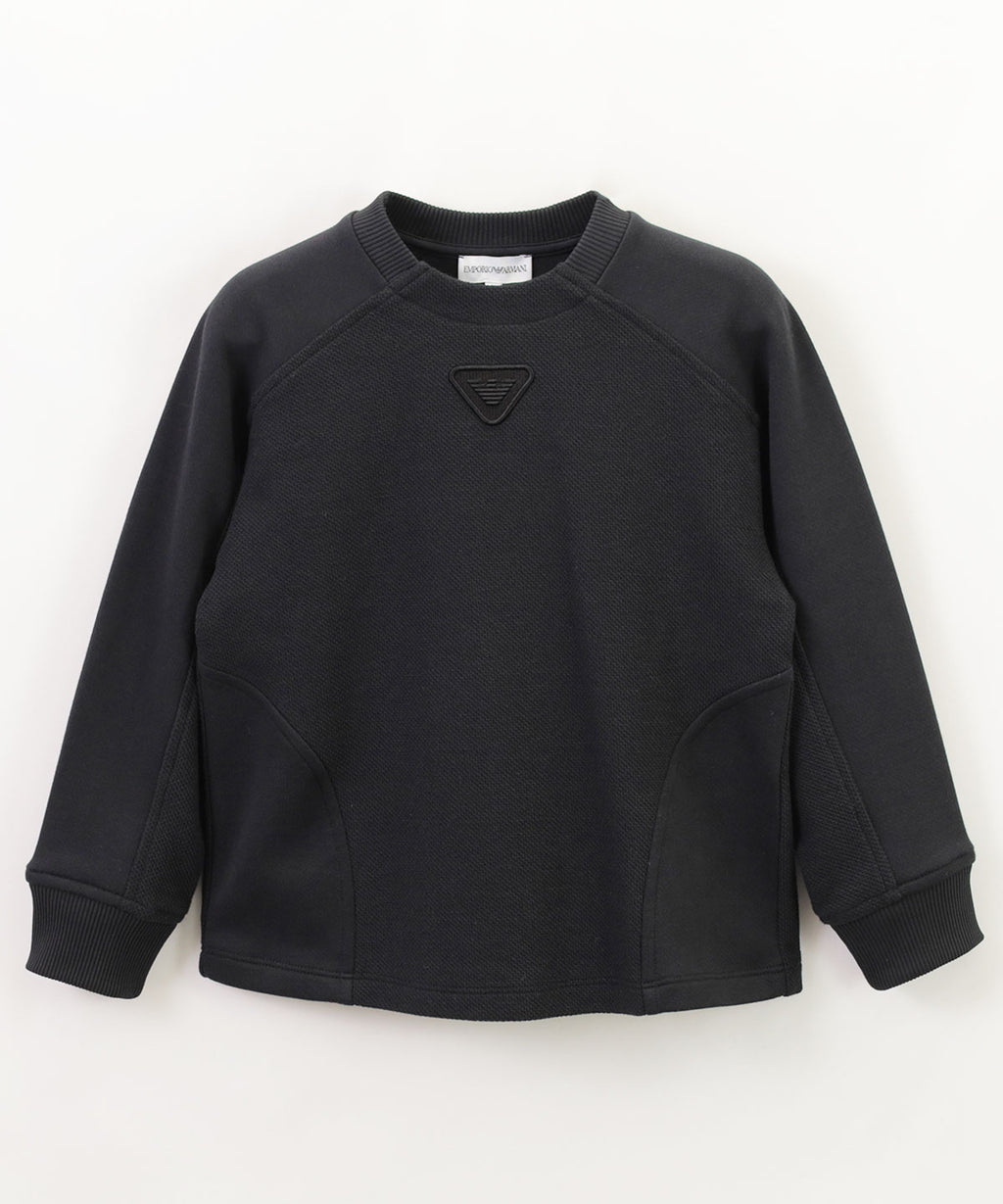 Emporio Armani クルーネックスウェット Sサイズ EMPORIO ARMANI 刺繍ロゴクルーネックスウェット｜世界の子供服