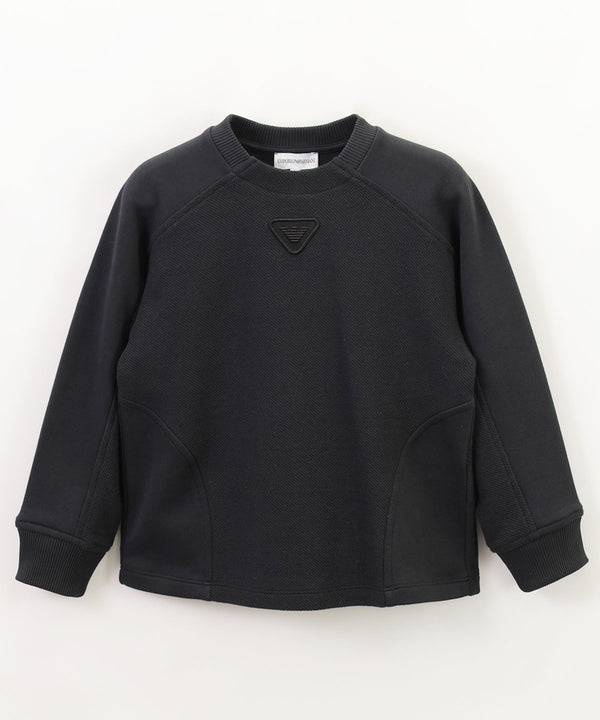 EMPORIO ARMANI embroidered logo crew neck sweatshirt
