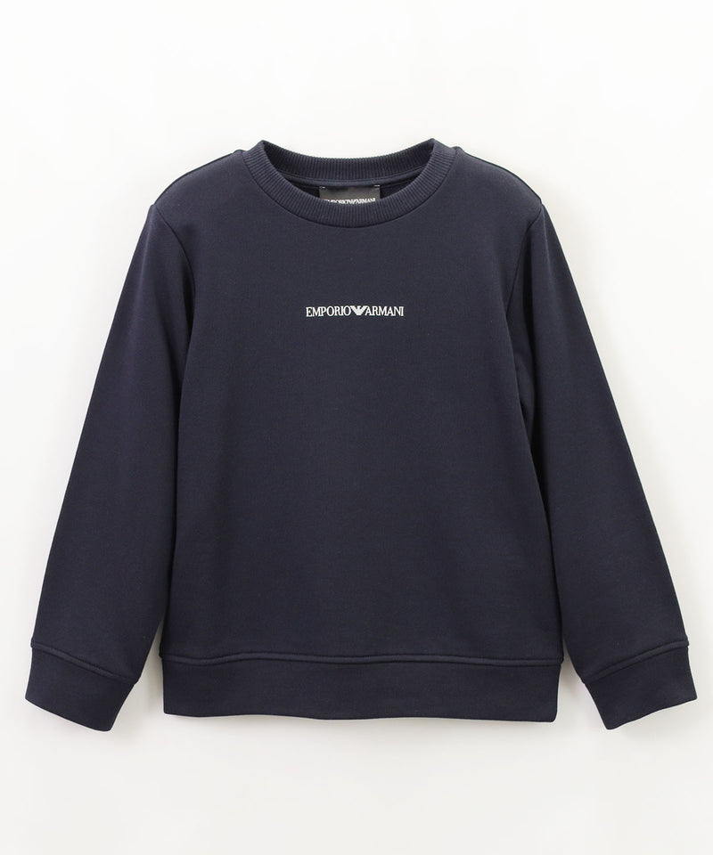 EMPORIO ARMANI モダール混紡ジャージー ロゴスウェット
