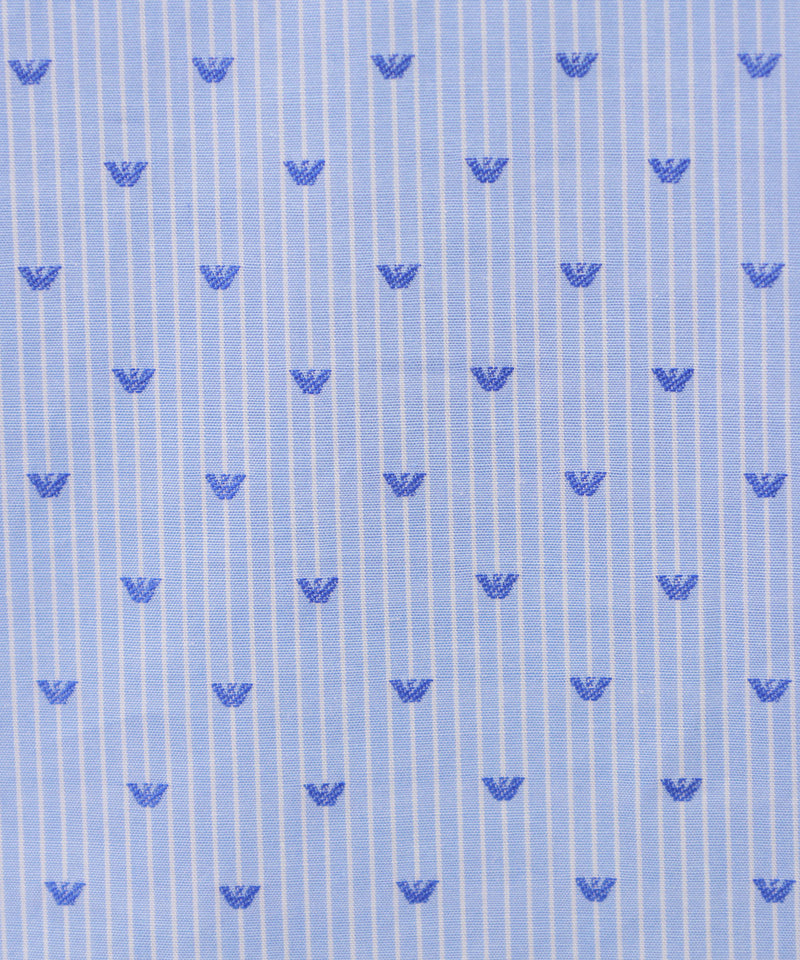 EMPORIO ARMANI BABY Jacquard Stripe &amp; Micro Eagle Embroidered Shirt ★ 