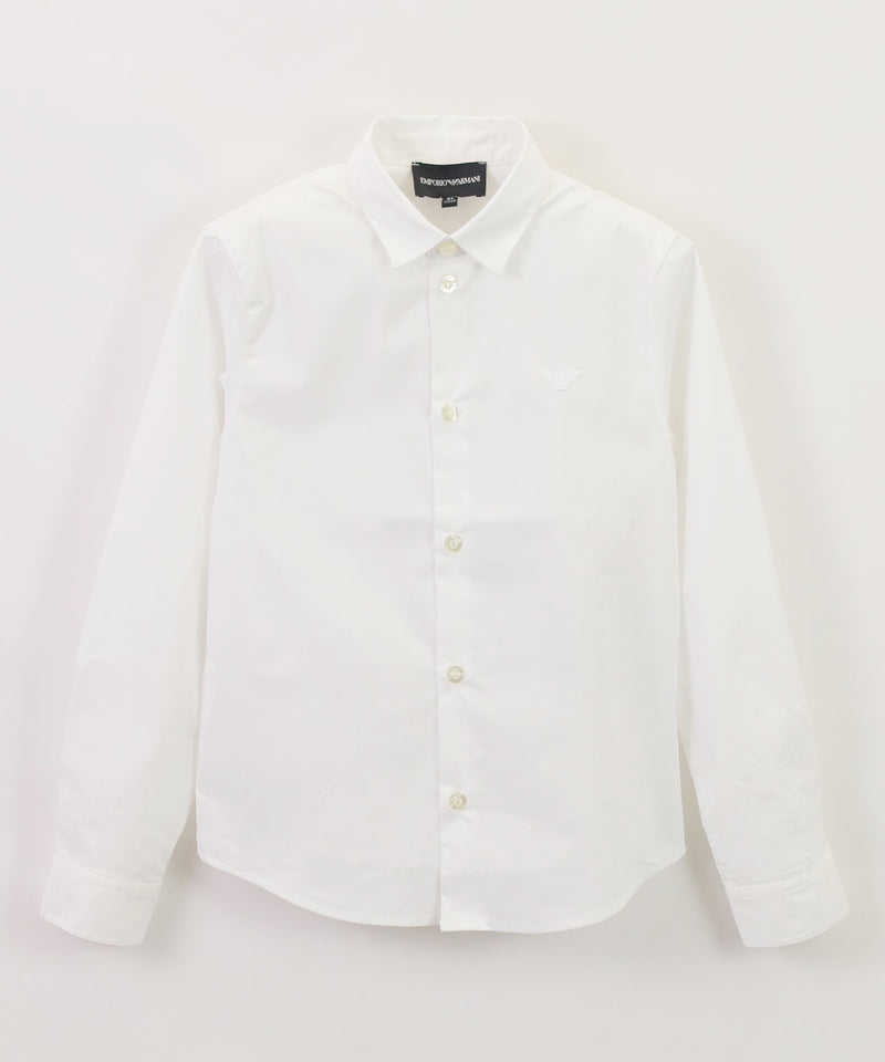 EMPORIO ARMANI eagle embroidered cotton shirt ★ 