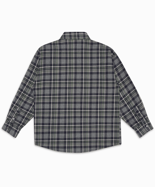 EMPORIO ARMANI Madras pattern flannel shirt