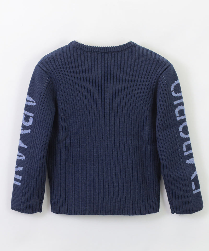 EMPORIO ARMANI ウール混紡ジャカードロゴニット