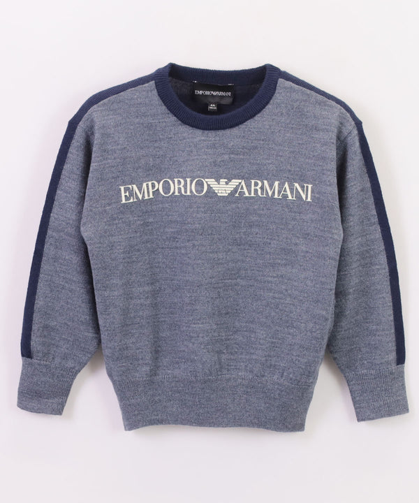 EMPORIO ARMANI ウール混紡ロゴニット１