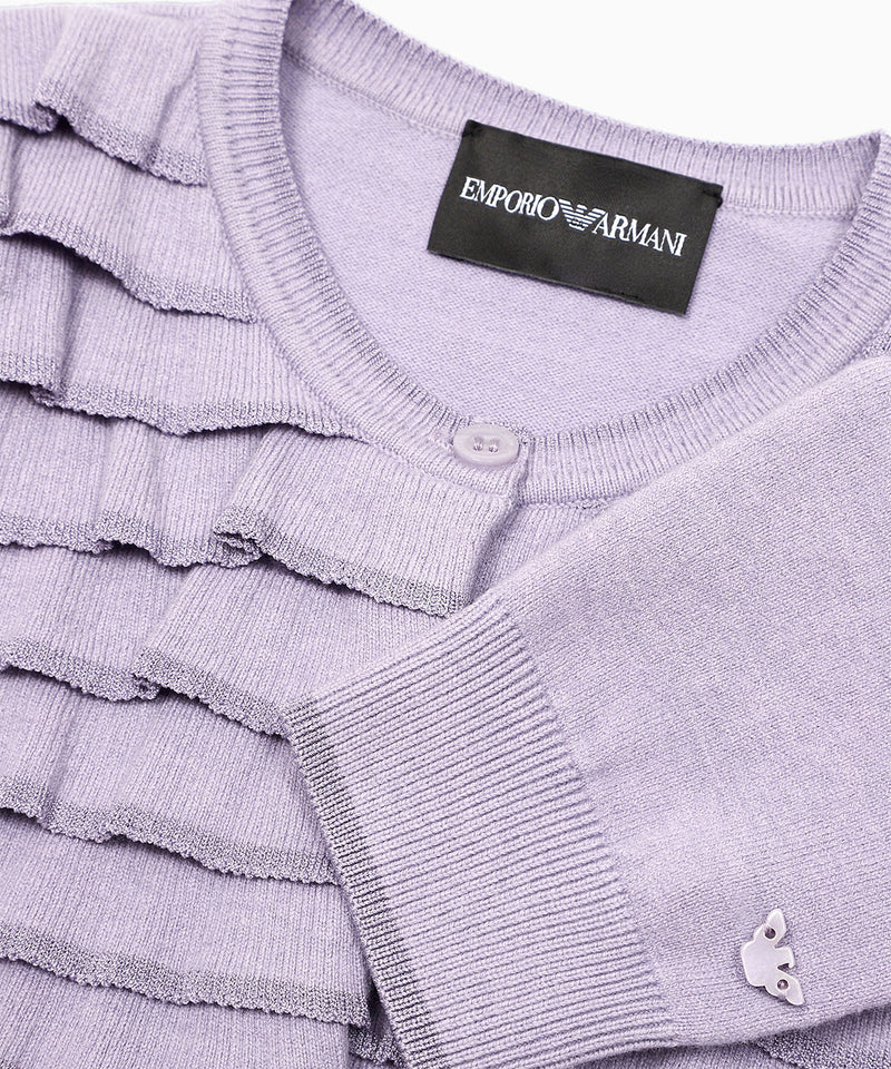 EMPORIO ARMANI フリルニットカーディガン
