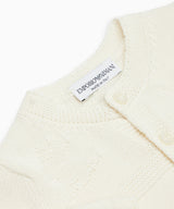 EMPORIO ARMANI BABY Tendresseパターン＆ロゴインターシャニットカーディガン ★