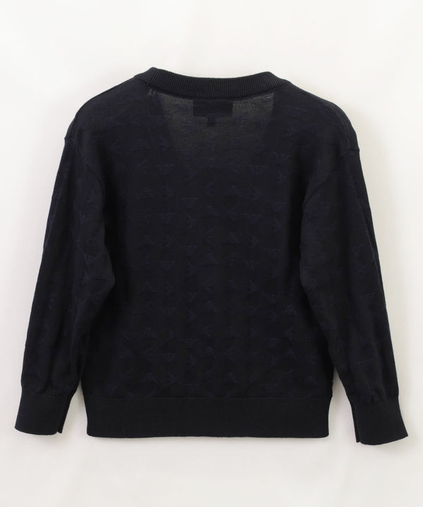 EMPORIO ARMANI All-Over Eagle Cotton Knit