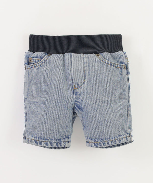 EMPORIO ARMANI BABY ウエストジャージーショートデニムパンツ1