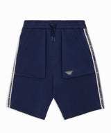 EMPORIO ARMANI Drawstring &amp; Logo Tape Double Jersey Bermuda Shorts 41-400524021-05 6Y (118cm)/12Y (154cm)