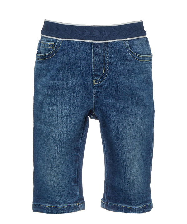 EMPORIO ARMANI BABY stretchy logo waist denim pants ★