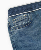 EMPORIO ARMANI BABY stretchy logo waist denim pants ★