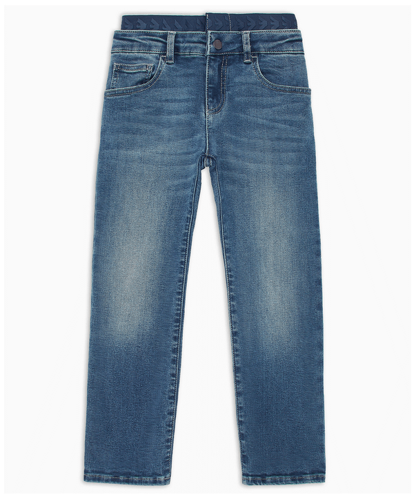 EMPORIO ARMANI stretchy logo waist denim ★