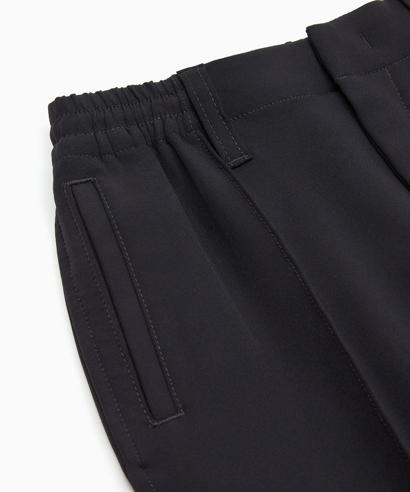 EMPORIO ARMANI Soft-touch nylon pin-tuck jogger pants ★