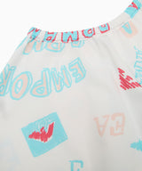 EMPORIO ARMANI BABY オールオーバーロゴプリントポプリンショートパンツ3