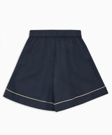 EMPORIO ARMANI Piping and logo embroidered modal jersey culottes 