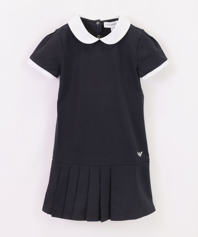 EMPORIO ARMANI BABY ピーターパンカラー プリーツスカートワンピース1