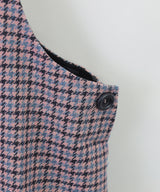 EMPORIO ARMANI 千鳥格子ウール混ジャンパースカート４