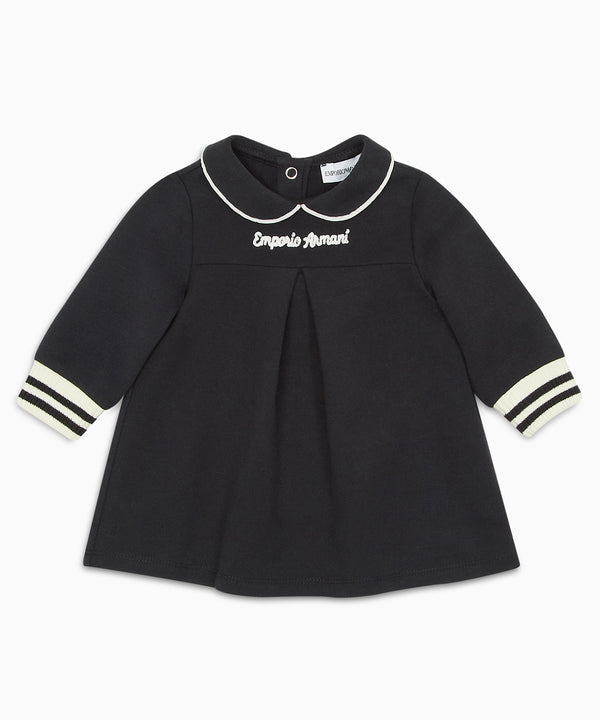 EMPORIO ARMANI BABY logo embroidered jersey dress 